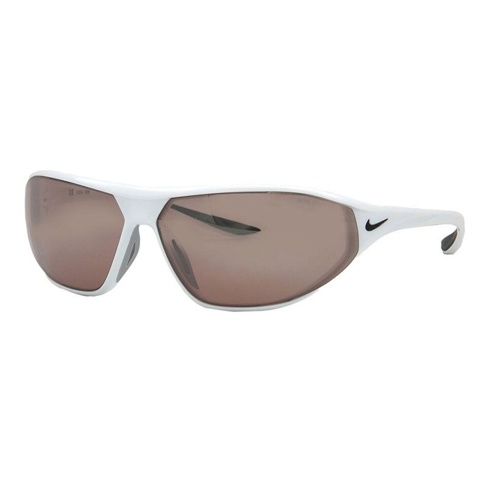 Nike Sunglasses Rectangle Full Rim, White Frame and Road Tint Lens